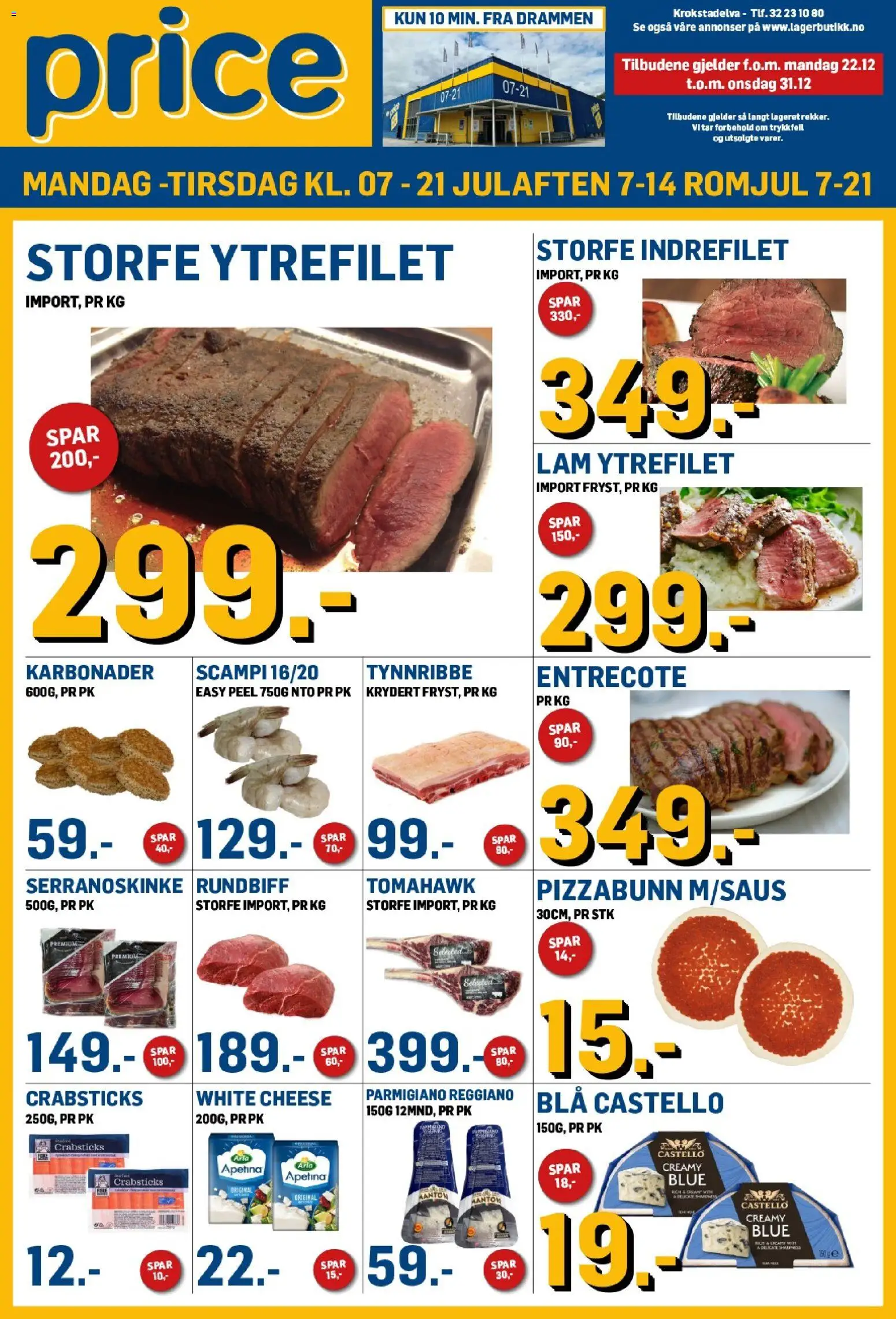 Forhåndsvis Kundeavis fra butikk Price Lagerbutikk gyldig fra 22/12/2025