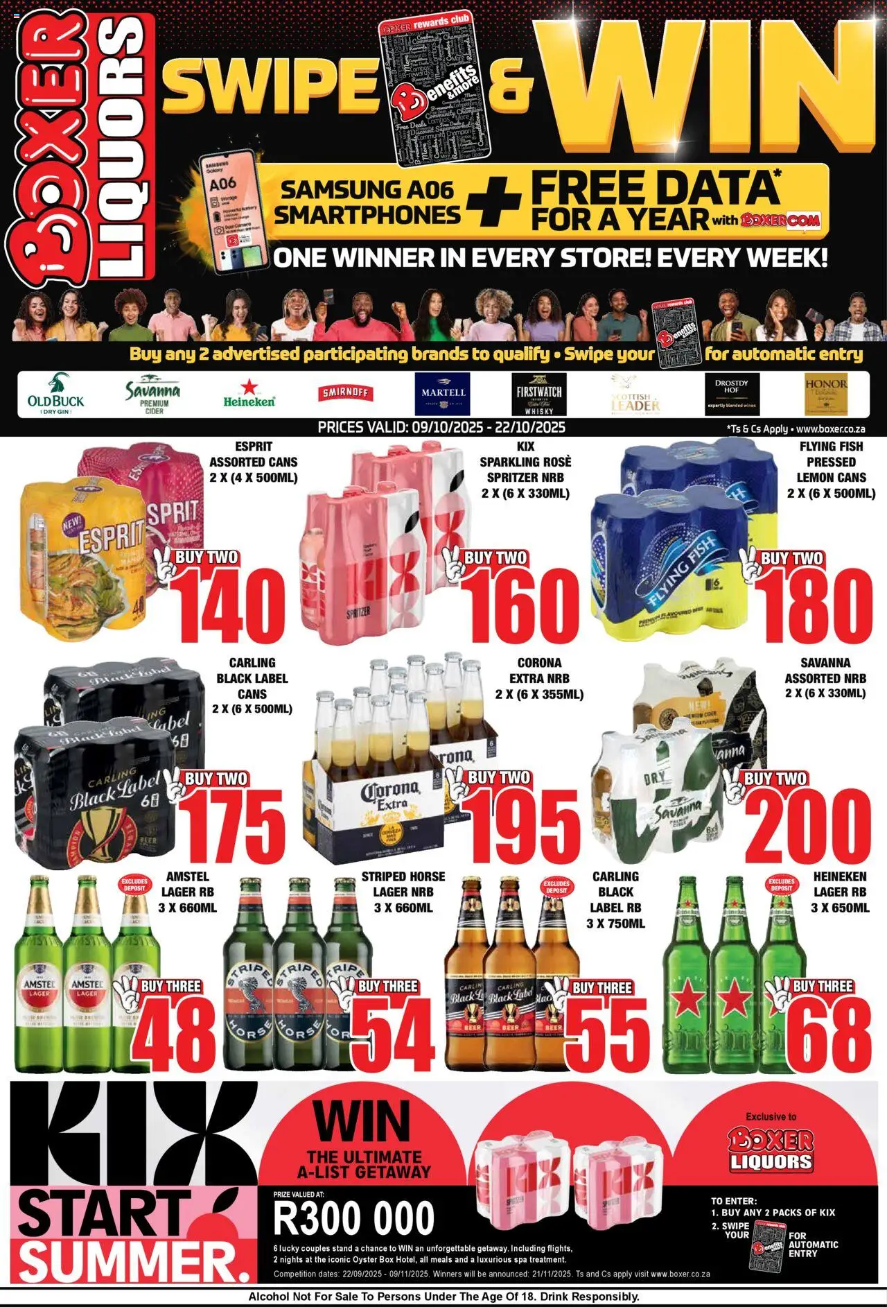 Boxer KwaZulu-Natal - Liquors from 09/10 - 22/10/2025 > Promotions