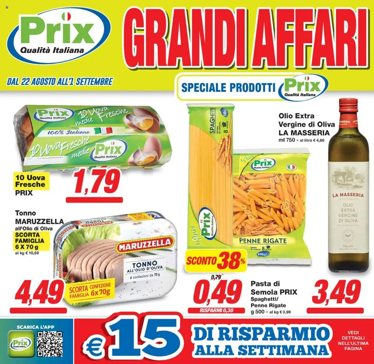 Volantino Prix valido da 22/08/2025 numero di pagina 1