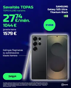 TOPOcentras parduotuvės leidinio Leidinys galiojančio nuo 2026.01.20 peržiūra