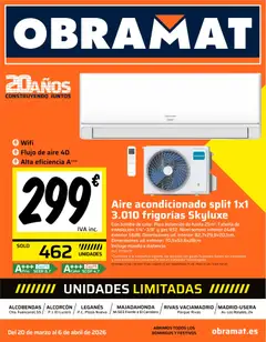 Vista previa del folleto de la tienda Obramat válido desde el 20/03/2026 