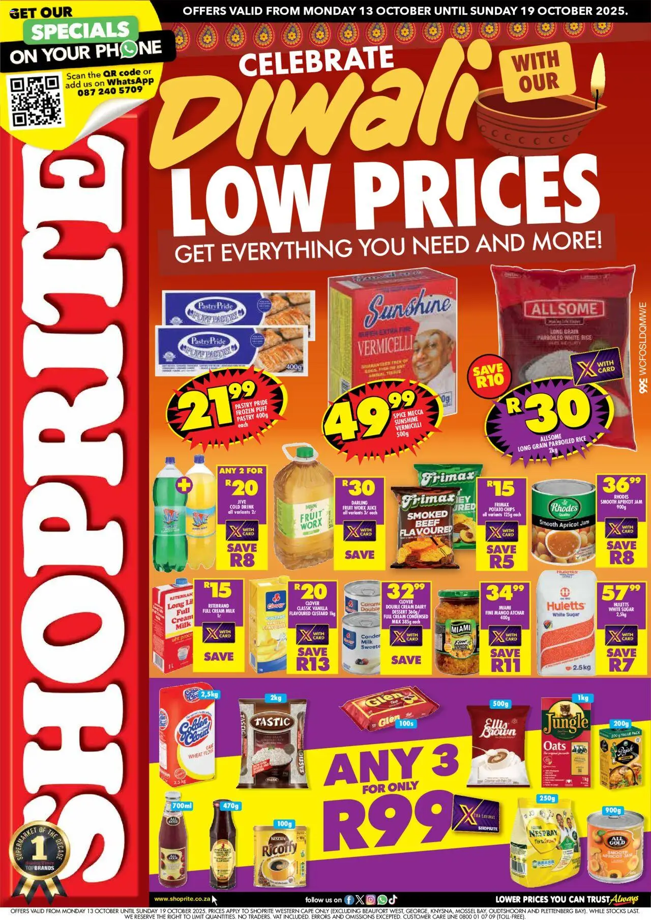Shoprite Western Cape - Diwali Deals 13/10 - 19/10/2025 >> Catalogue