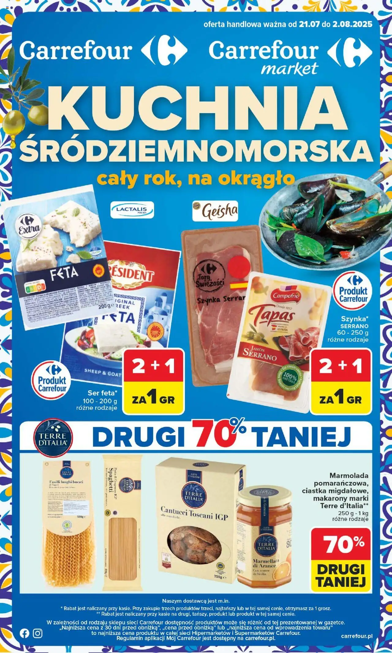 Carrefour Kuchnia śródziemnomorska od 21.07.2025 - Nowa Gazetka - Numer strony 1