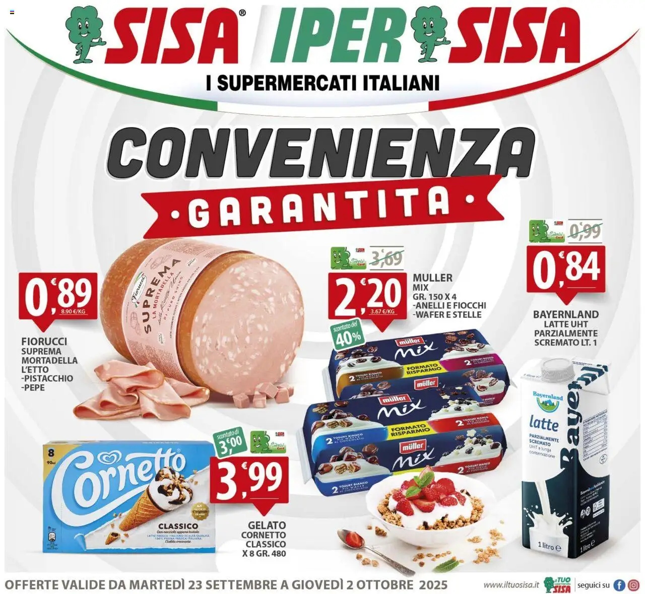Volantino SISA valido da 23/09/2025 numero di pagina 1