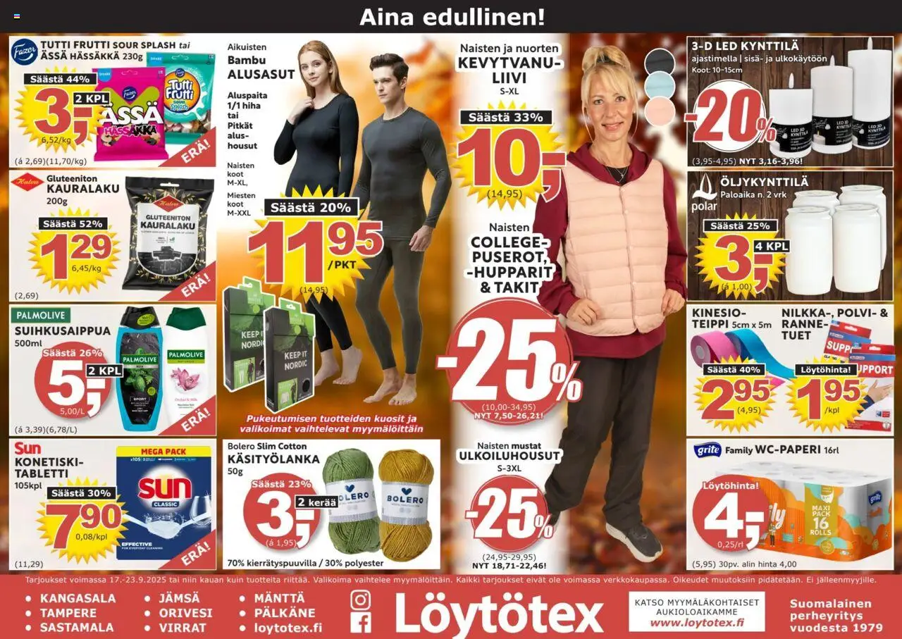 Kaupan Löytötex Tarjoukset esikatselu, voimassa 17/09/2025