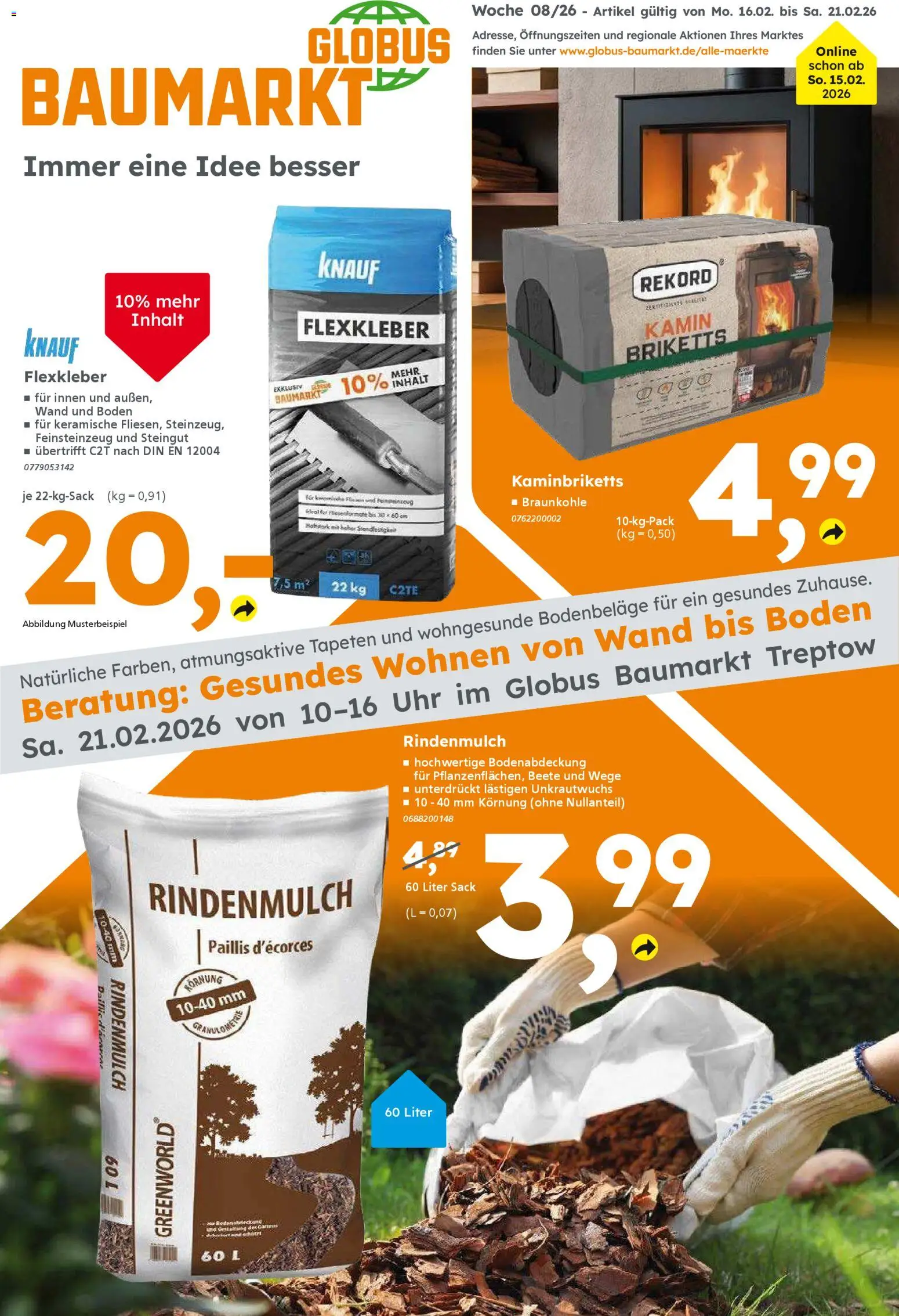 Vorschau von dem Prospekt des Geschäftes Globus Baumarkt, gültig ab dem 16.02.2026