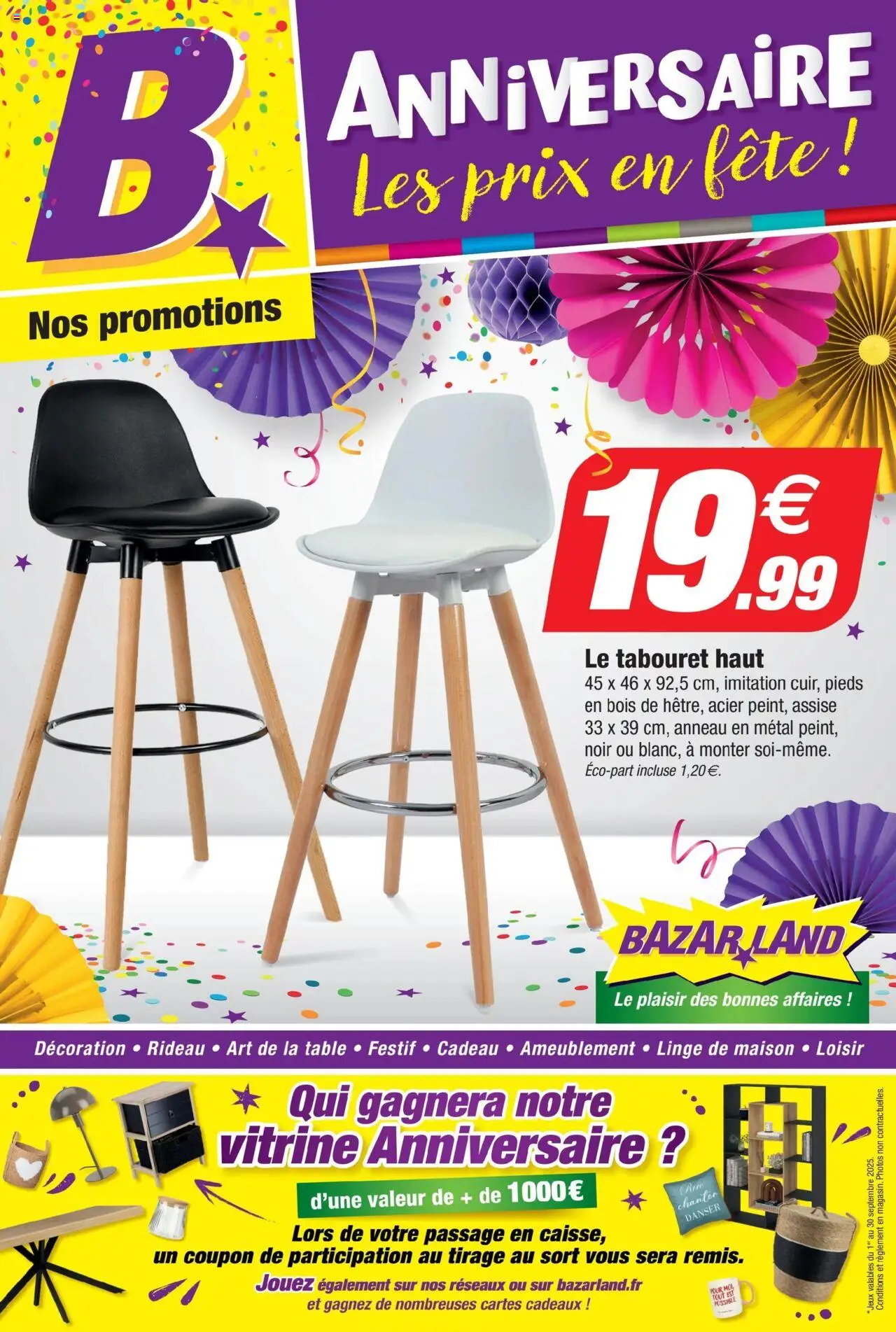 Catalogue de la boutique Bazarland valable du 03/09/2025 - Page numéro 1