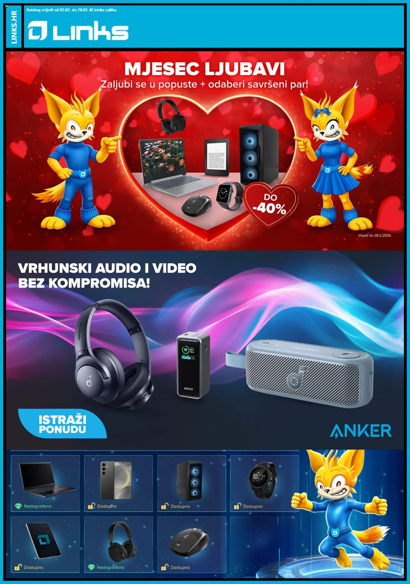 Pregled letka Katalog trgovine Links vrijedi od 02.02.2026