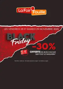 Prévisualisation de Black Friday du magasin La Foir'Fouille formulaire valide 28/11/2025