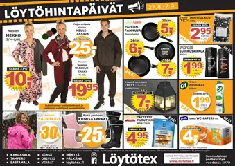 Kaupan Löytötex Tarjoukset esikatselu, voimassa 27/08/2025