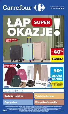 Pogląd gazetki "Łap super okazje" ze sklepu Carrefour ważnej od 03.11.2025