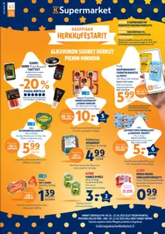 Kaupan K-Supermarket Tarjoukset esikatselu, voimassa 20/10/2025