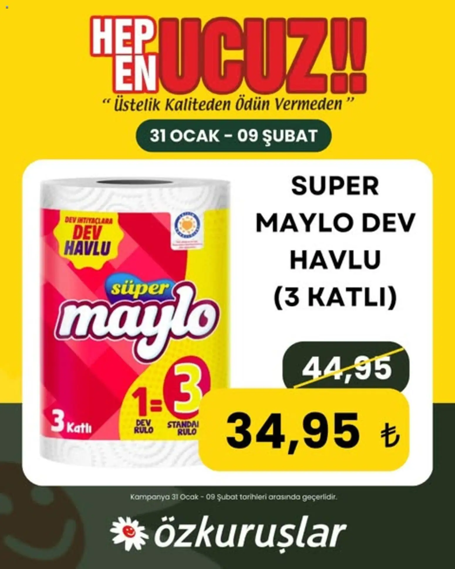 Özkuruşlar İndirim 31.01.2026 - Broşürünün önizlemesi