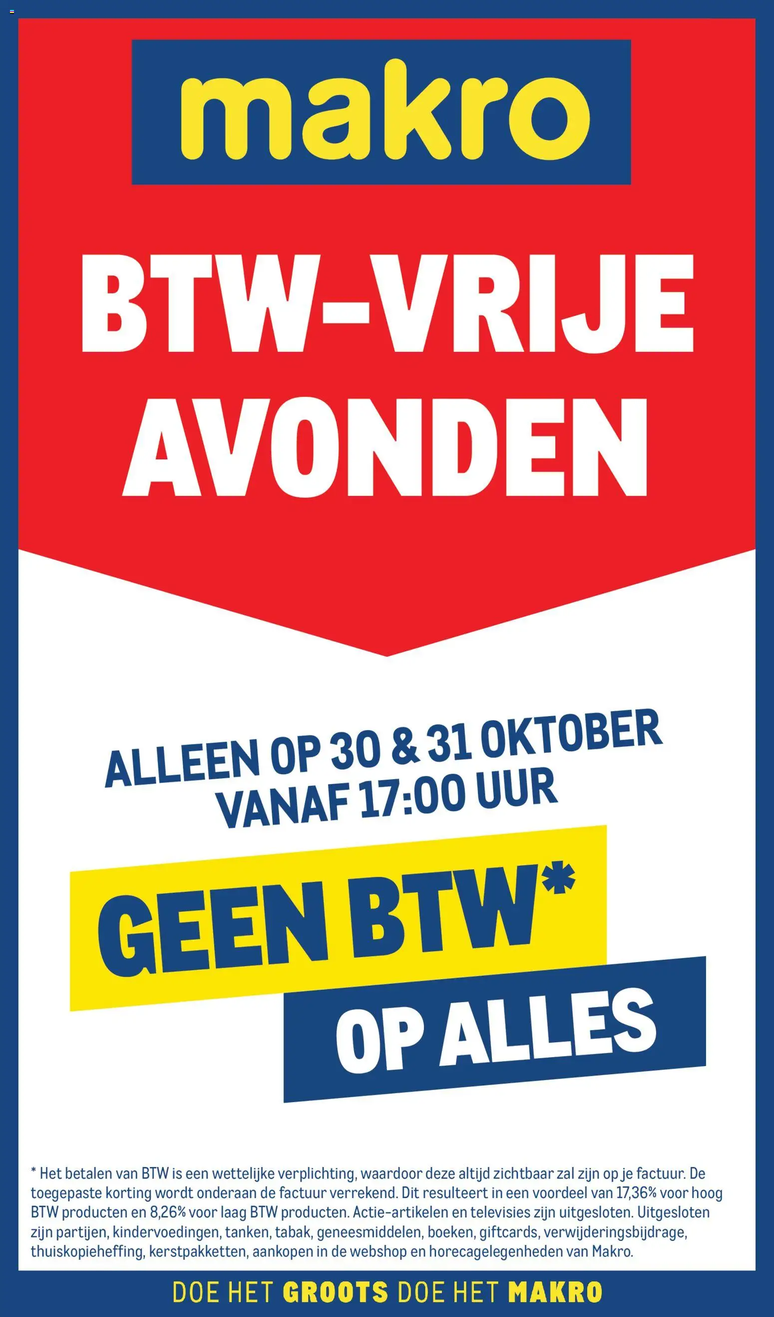 Makro shop BTW-vrije avond geldig vanaf 30-10-2025 - Paginanummer 1