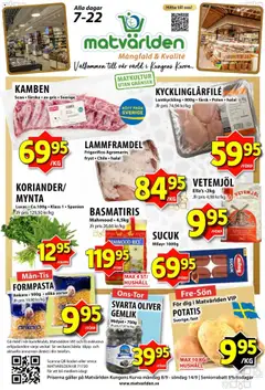 Förhandsgranska reklamblad Aktuella reklamblad Matvärlden från butik Matvärlden gäller från 08/09/2025