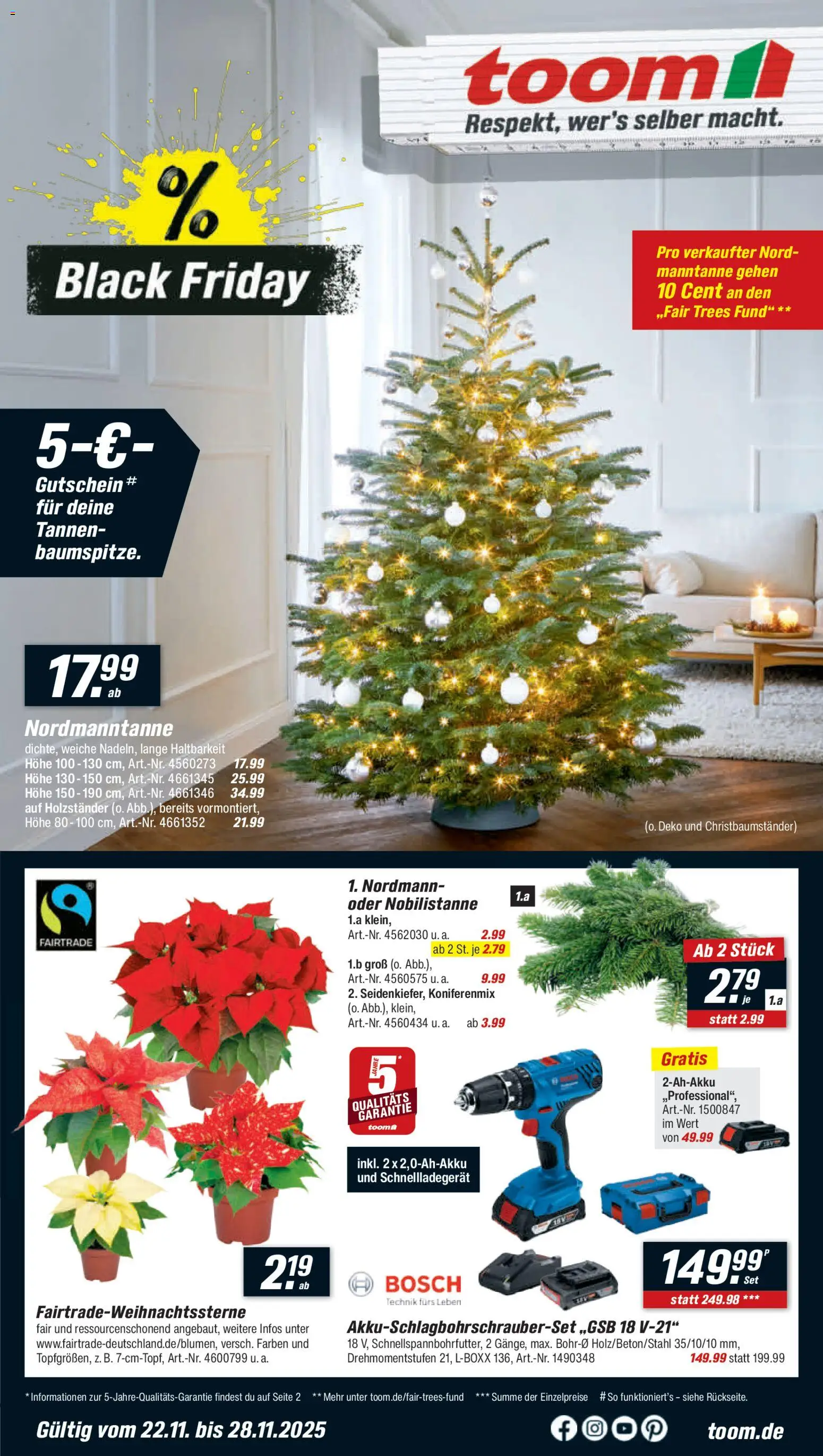 Vorschau von dem Prospekt des Geschäftes Toom Baumarkt, gültig ab dem 22.11.2025