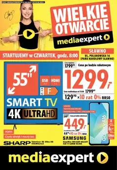 Pogląd gazetki "Wielkie otwarcie - Sławno, Polanowska 16" ze sklepu Mediaexpert ważnej od 07.08.2025