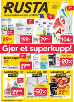 Forhåndsvis Rusta kundeavis fra butikk Rusta gyldig fra 16/03/2026