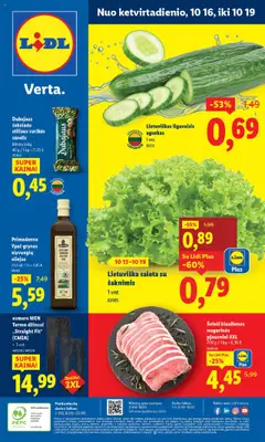 LIDL parduotuvės leidinio Leidinys - Pasiūlymai nuo ketvirtadienio galiojančio nuo 2025.10.16 peržiūra