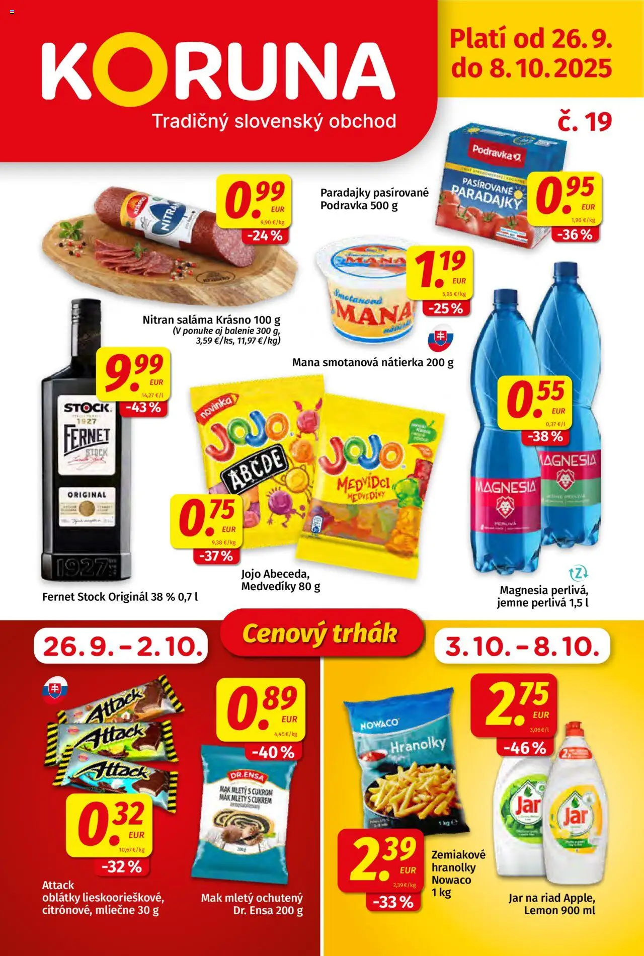 Koruna Leták (26.09. - 08.10.2025) - Akčná ponuka