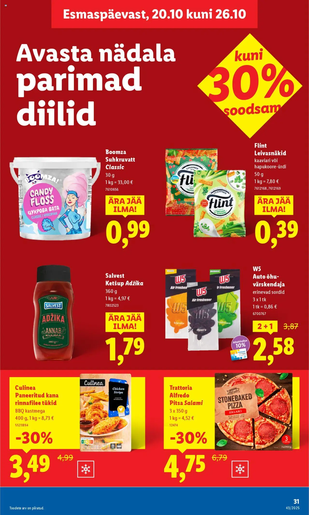 Lidl kliendilehe eelvaade alates 2025.10.20