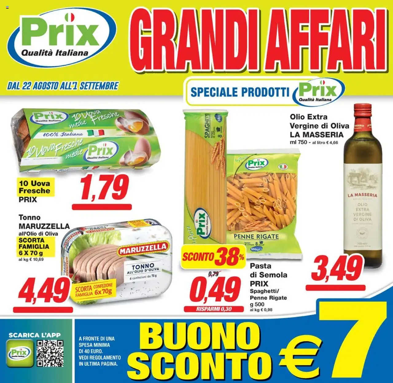 Volantino Prix valido da 22/08/2025 numero di pagina 1