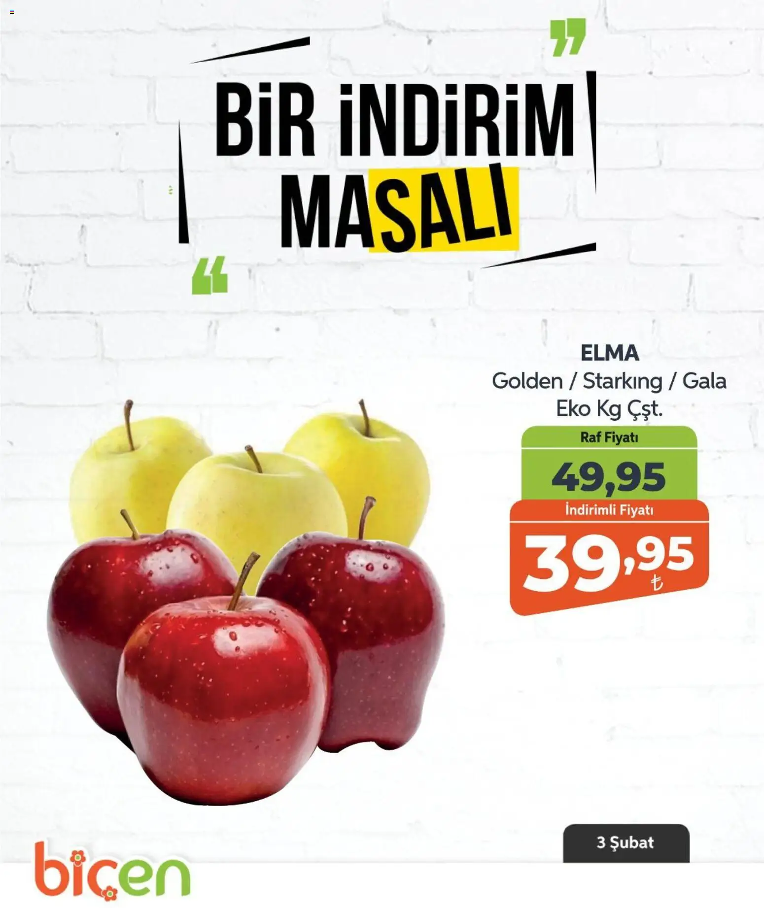Biçen Market Bir İndirim MaSalı - meyve 03.02.2026 - Broşürünün önizlemesi