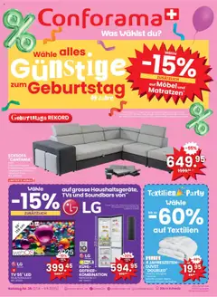 Vorschau des Merkblatts Aktionen vom Shop Conforama gültig von 27.08.2025 bis 09.09.2025