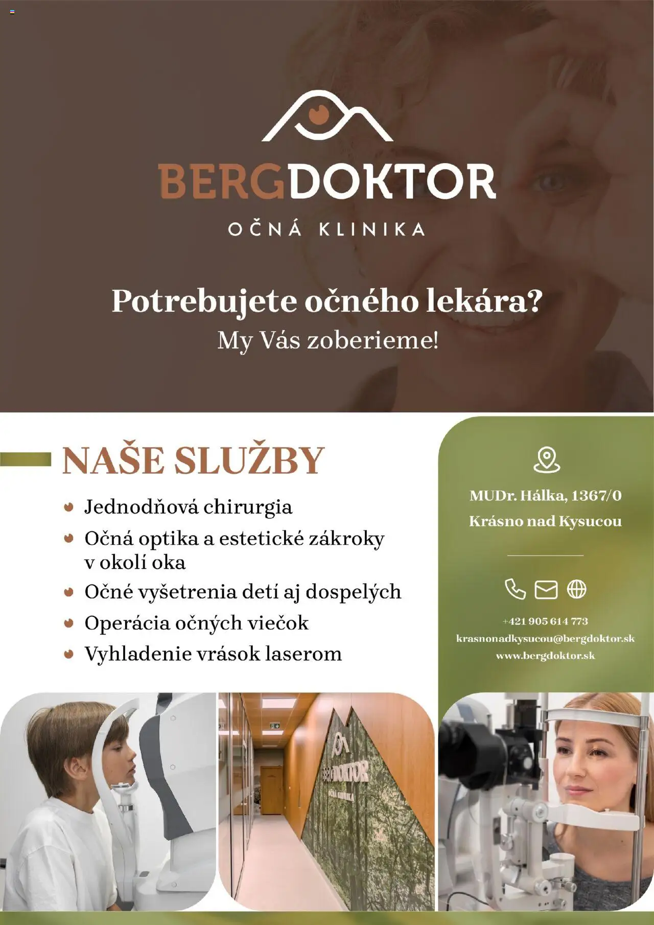 Bergdoctor s.r.o BERGDOKTOR OČNÁ KLINIKA (15.10. - 15.11.2025) - Akčná ponuka