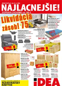 Náhľad IDEA nábytok letáku platného od 01.02.2026
