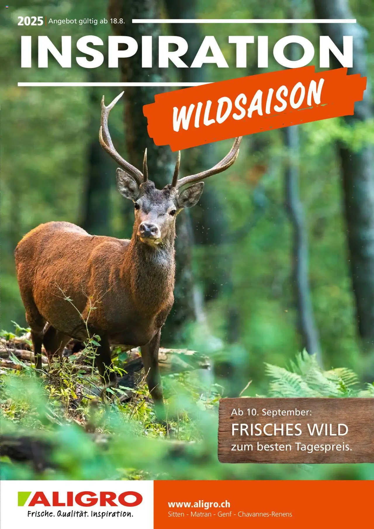 Aligro Aktionen Wildsaison Chavannes, Matran, Genf, Sitten ab 13.08.2025 - Seitennummer 1