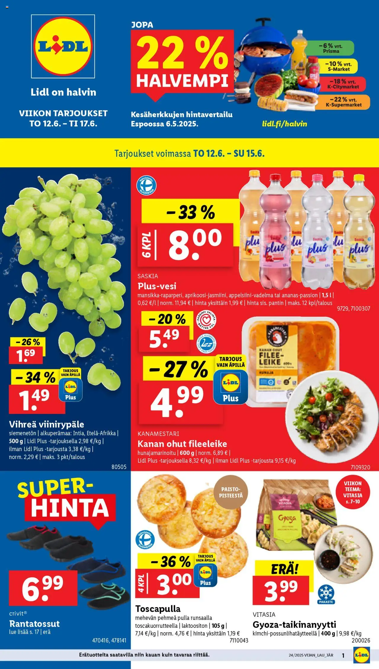 Lidl-kaupan Tarjoukset voimassa 12/06/2025 - Sivulla 1