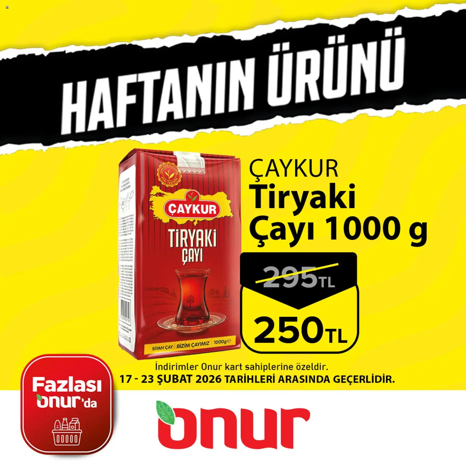 Onur Market Haftanın Ürünü 17.02.2026 - Broşürünün önizlemesi - Çay