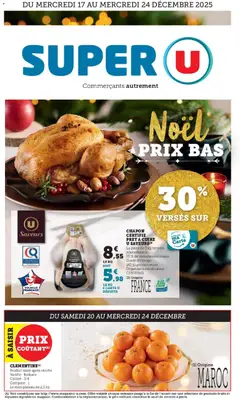Prévisualisation de Les prix bas de Noël du magasin Super U formulaire valide 17/12/2025