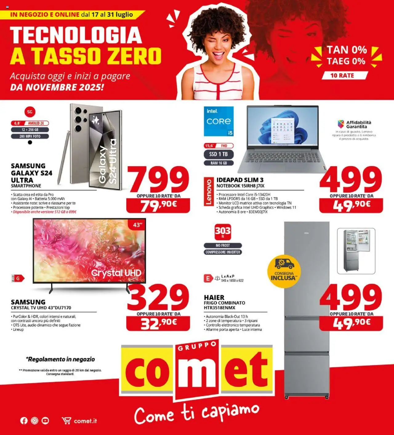 Volantino Comet valido da 17/07/2025 numero di pagina 1