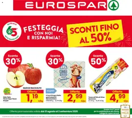 Anteprima dell'opuscolo Volantino Bologna dal negozio Eurospar valido da 21/08/2025