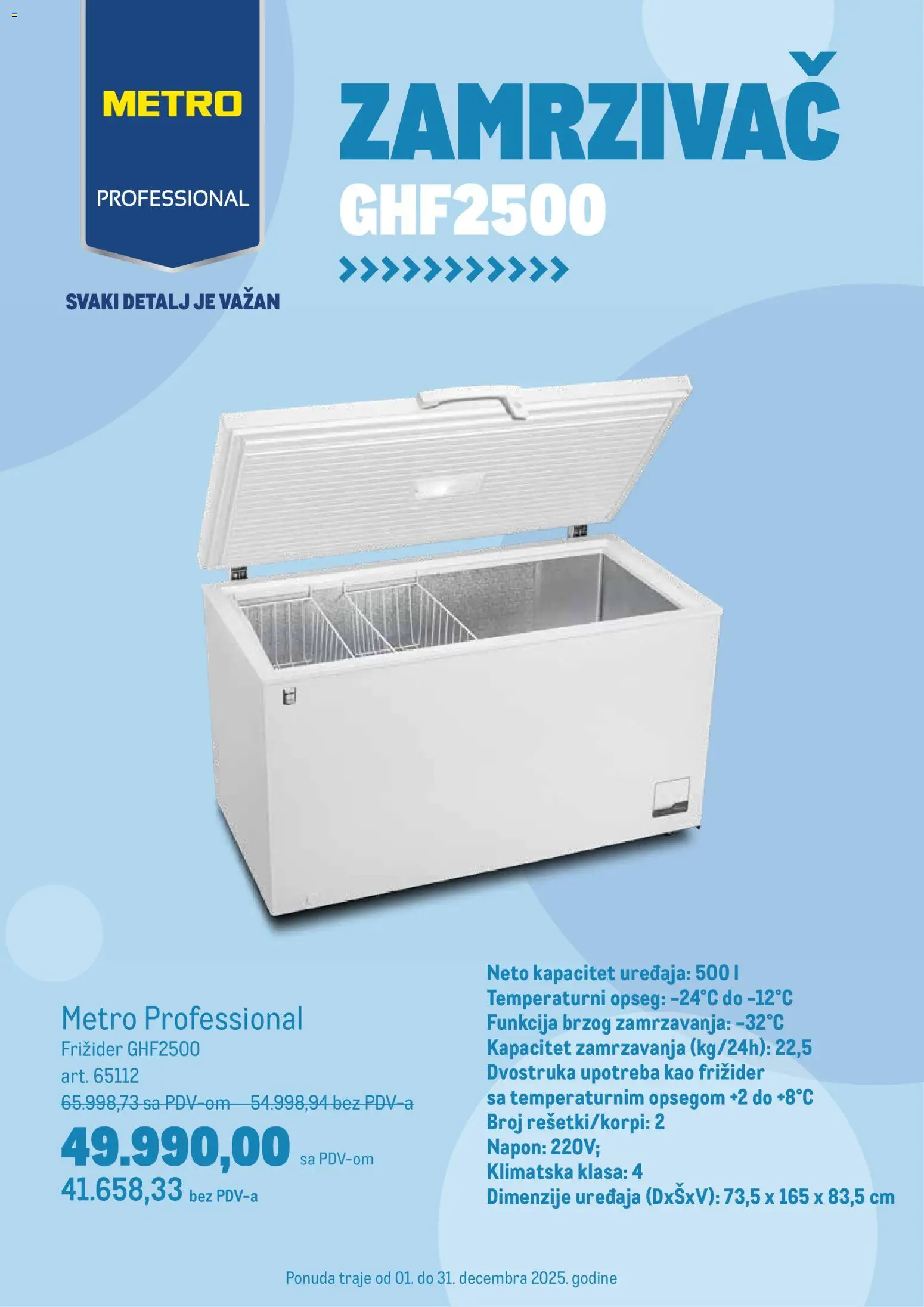 Pregled Metro kataloga - važi od 01.12.2025