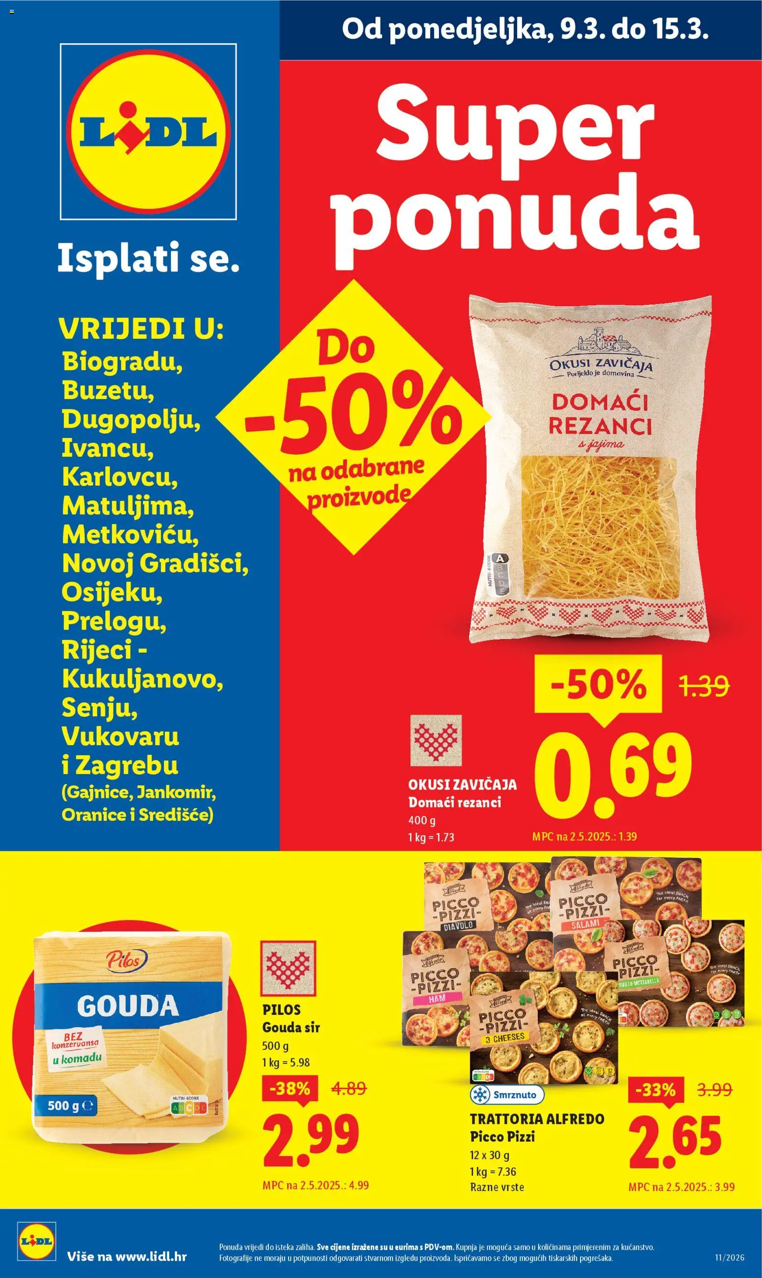 Pregled letka Super ponuda Lidl trgovine Lidl vrijedi od 09.03.2026