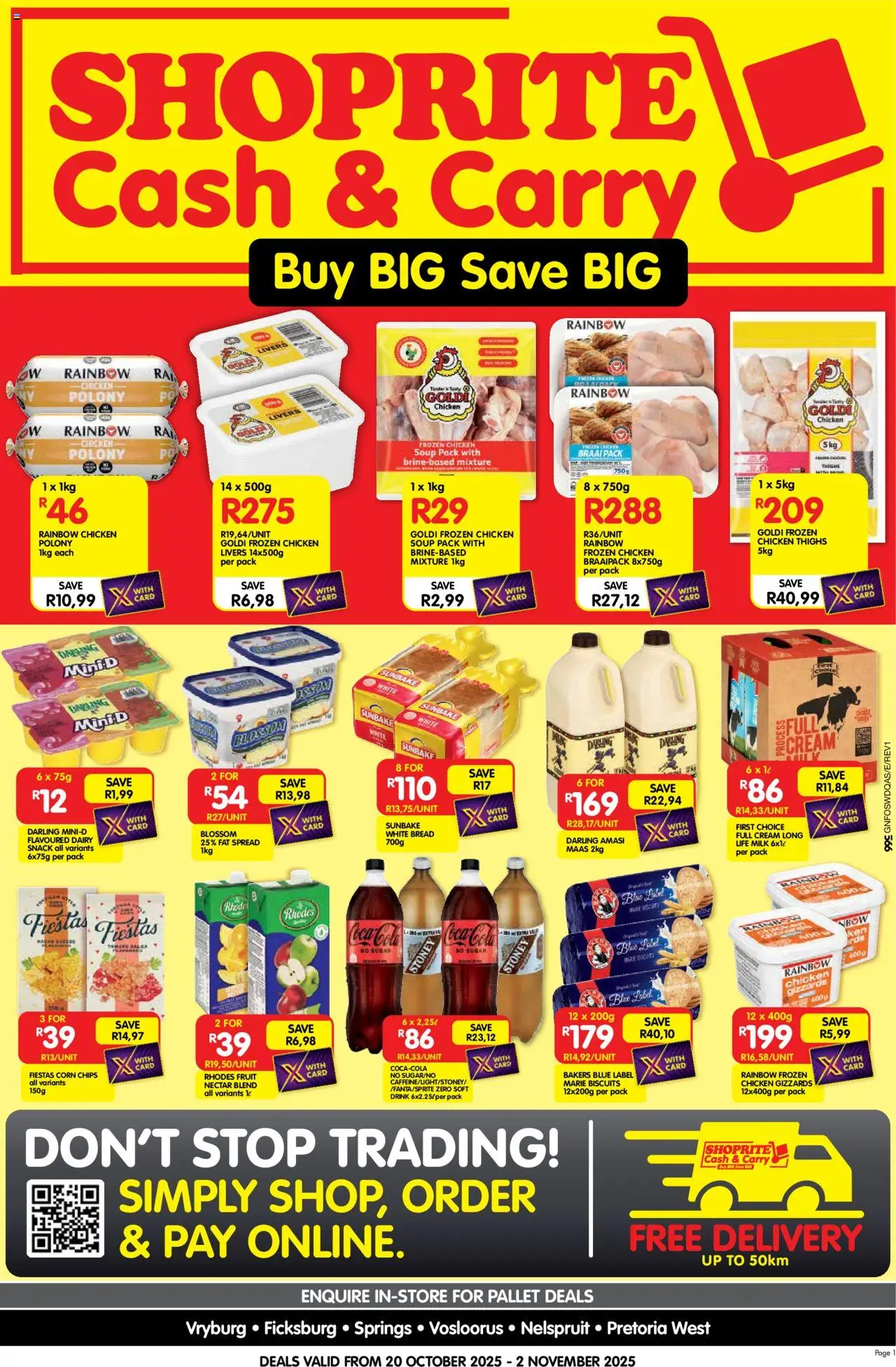 Shoprite Gauteng - Cash & Carry Month-End Deals Selected Stores 20/10 - 02/11/2025 >> Catalogue