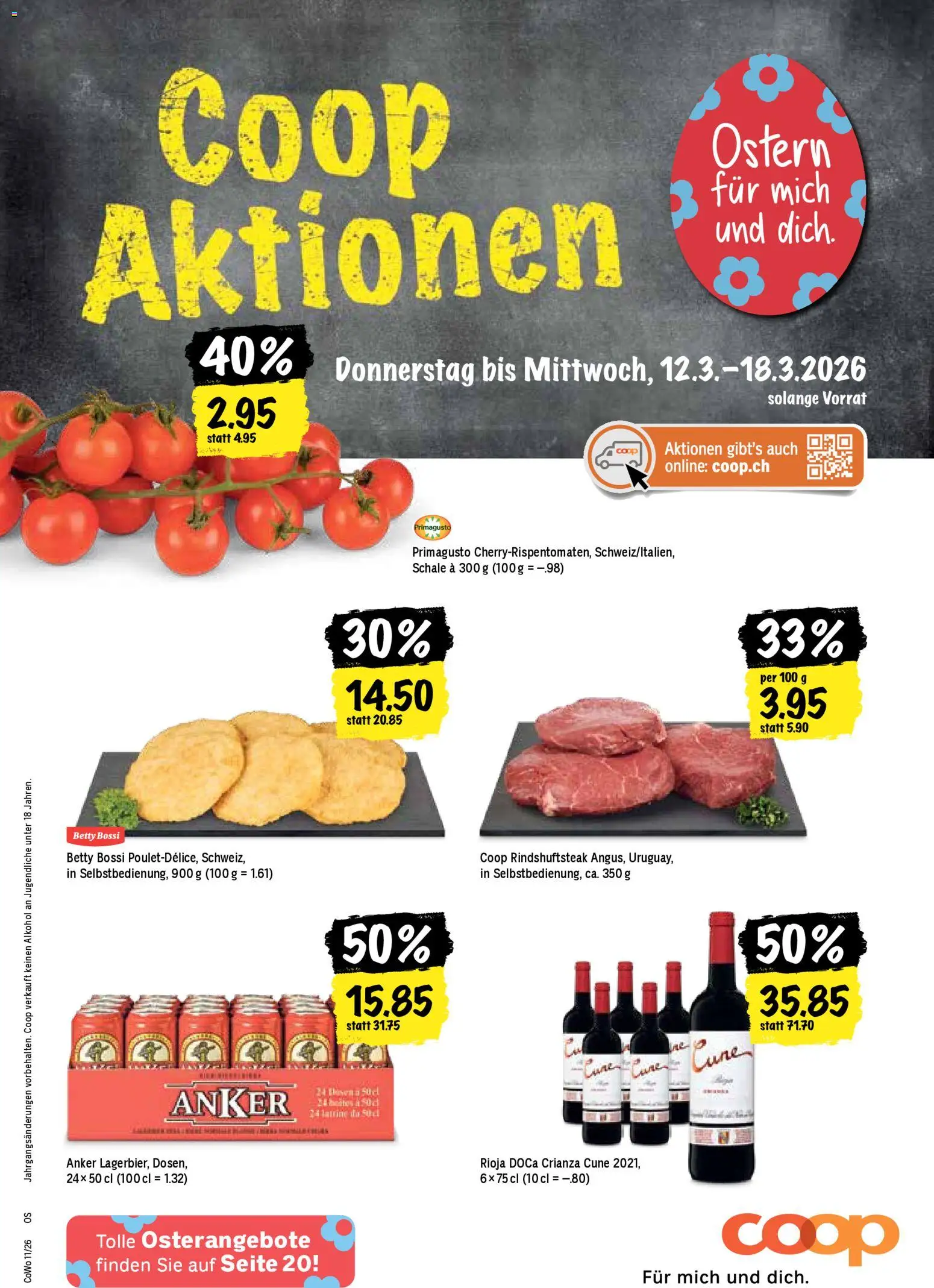 Vorschau des Merkblatts Coop aktionen vom Shop Coop gültig von 12.03.2026 bis 18.03.2026