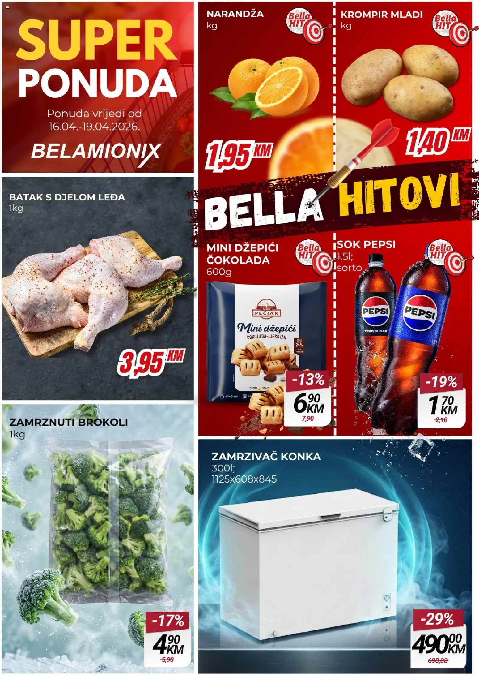 Pregled letka Belamionix vikend akcija trgovine Belamionix vrijedi od 16.04.2026