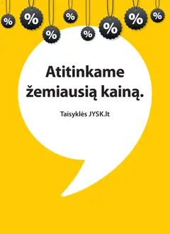 JYSK parduotuvės leidinio Leidinys galiojančio nuo 2026.02.03 peržiūra