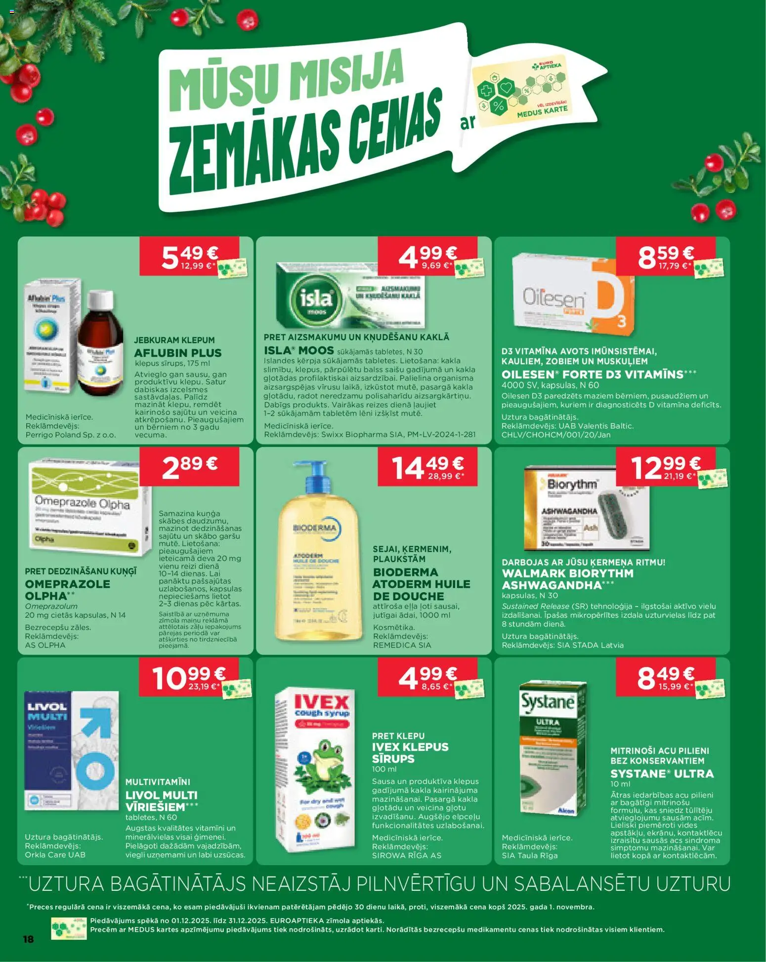 Skatīt Euroaptieka akciju bukletu, derīgs no 2025.12.01