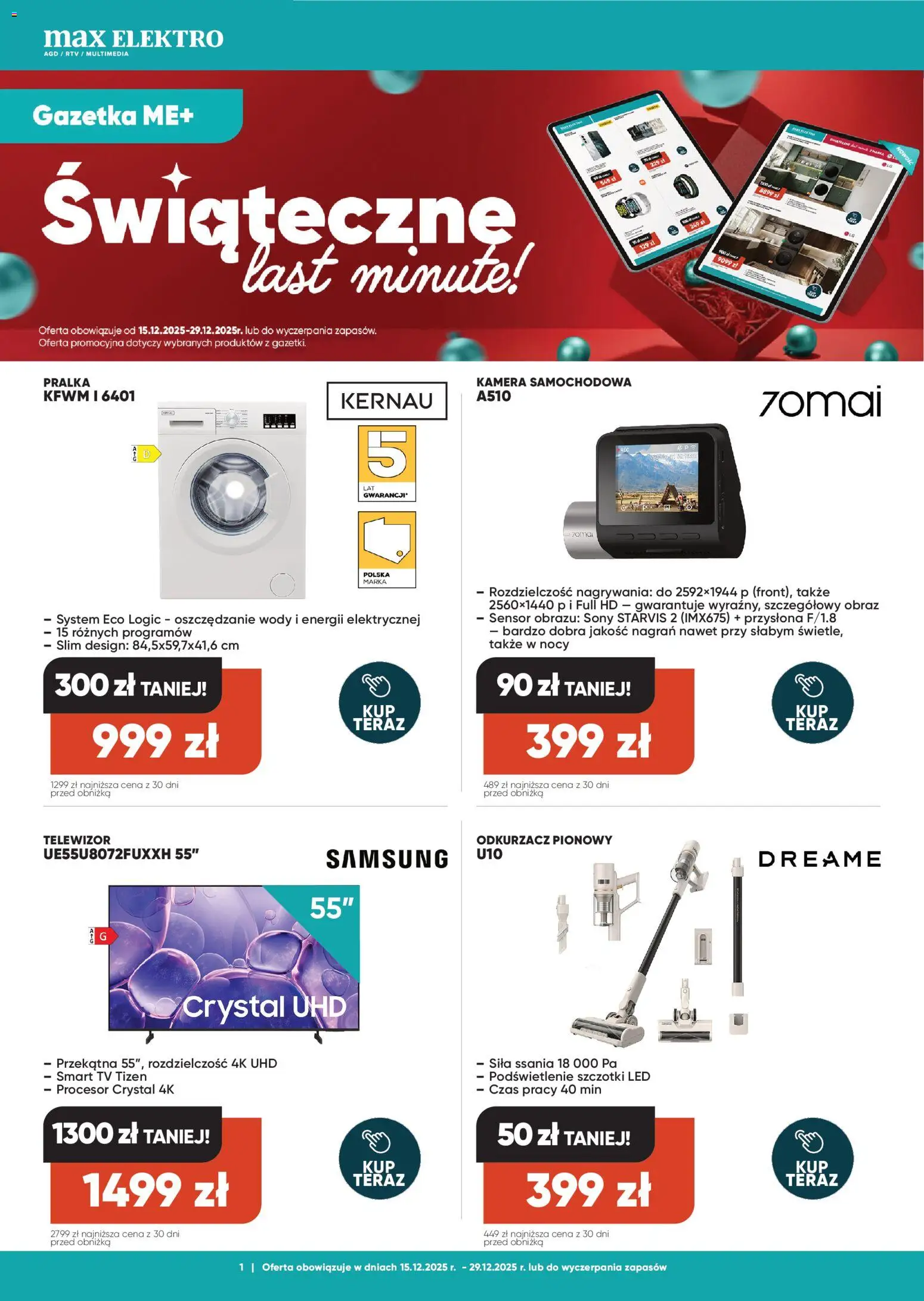 Pogląd gazetki "Gazetka" ze sklepu Max elektro ważnej od 15.12.2025