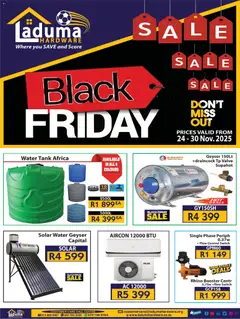 Preview of Laduma Hardware flyer valid from 24/11/2025