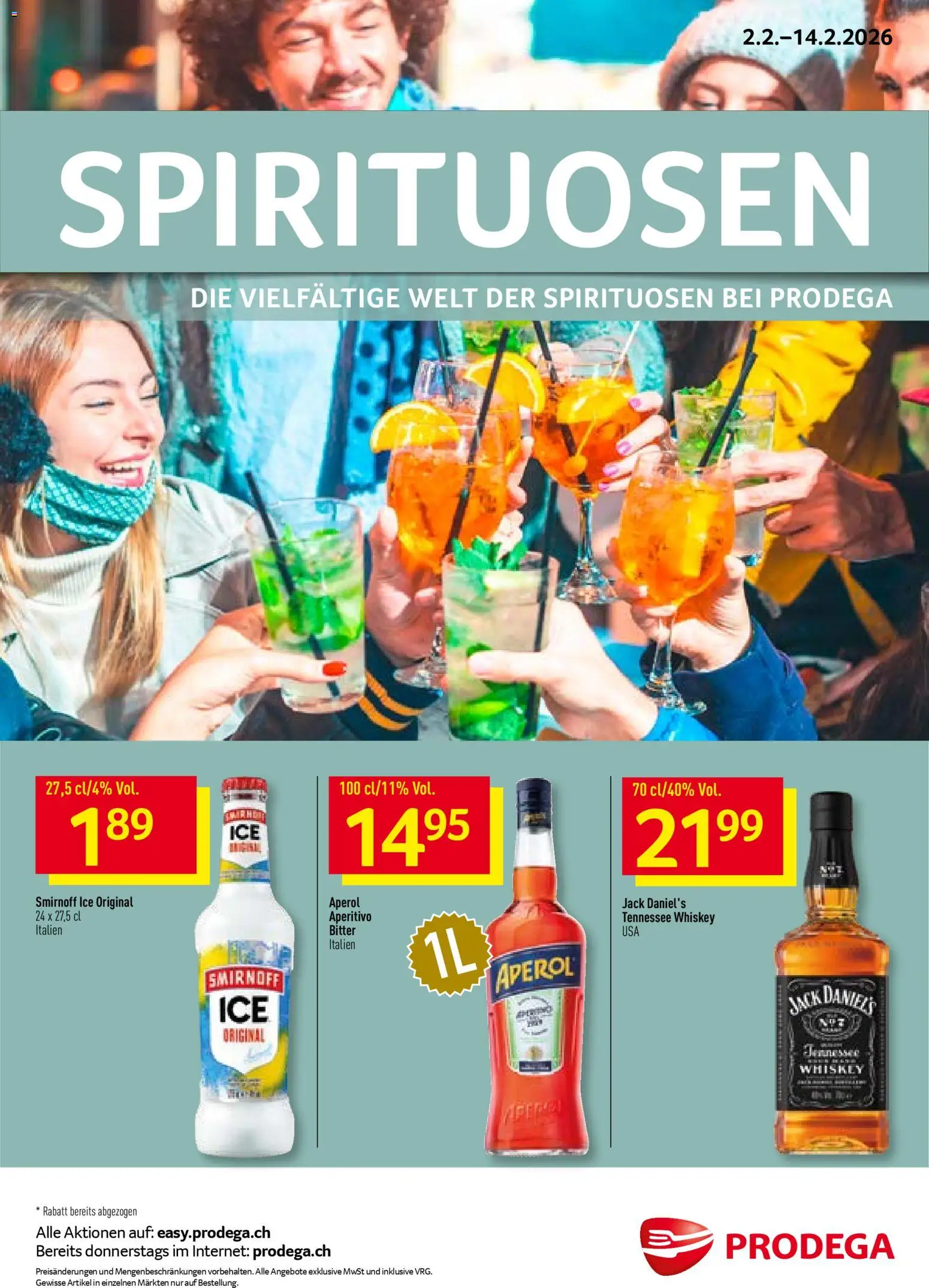 Vorschau des Merkblatts Aktionen Spirituosen vom Shop Prodega gültig von 02.02.2026 bis 14.02.2026