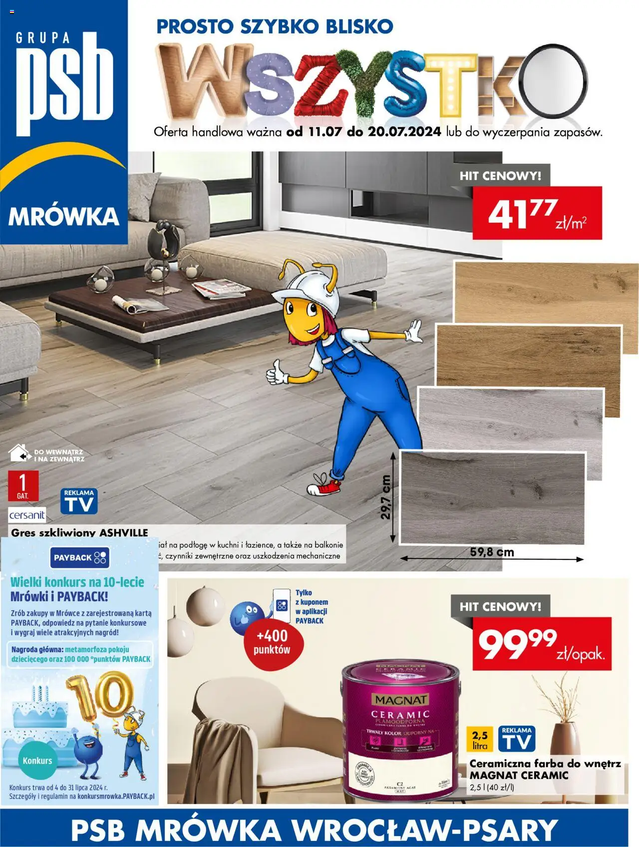 MRÓWKA Gazetka 11.07.2024 - 20.07.2024 - Gazetka promocyjna - Numer strony 1 - Karta