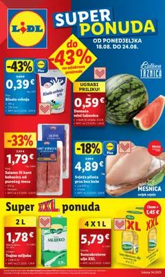 Pregled letka Katalog trgovine Lidl vrijedi od 18.08.2025