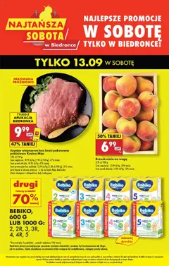 Pogląd gazetki "Najtańsza sobota" ze sklepu Biedronka ważnej od 13.09.2025