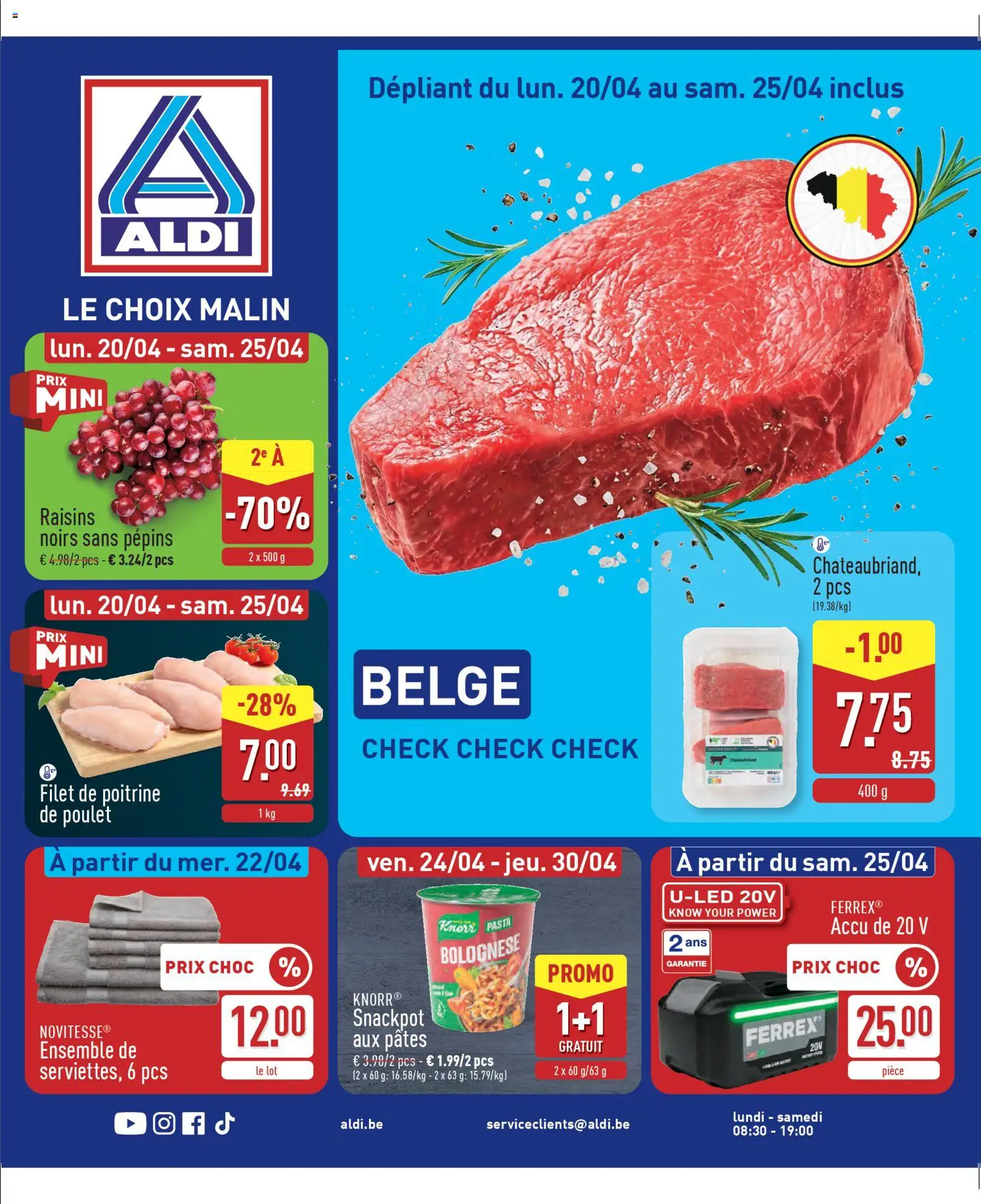 Voorbeeld van Aldi Folder de la semaine 17 van winkel Aldi geldig vanaf 20/04/2026
